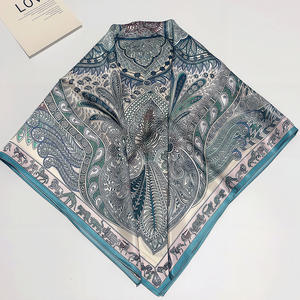 Écharpe carrée en soie véritable pour femme, 90 cm, automne-hiver, foulard en satin pour cheveux, châ<span class=keywords><strong>le</strong></span> de cou tendance - Product Image 2