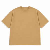 T-shirt en coton épais de luxe pour homme, coupe ample et carrée, style streetwear, minimaliste, uni, de qualité supérieure, t-shirt vierge