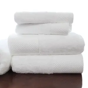 Custom wholesale 16s Cotton towel white hotel bath towel 100% cotton luxury hot sale hotel bath towel white140*70cm 600g