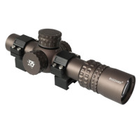 Lunette de chasse BUZZARD ED 1-8x24 FFP LPVO avec réticule éclairé, tube de 34 mm, premier plan focal, verre gravé, antichoc, viseur optique