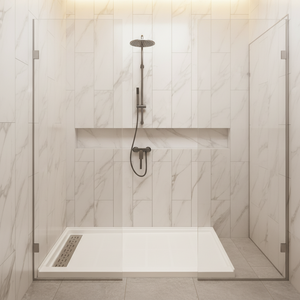 Receveur <span class=keywords><strong>de</strong></span> <span class=keywords><strong>douche</strong></span> SMC moderne, long, durable, rectangulaire, blanc, 60*32 pouces, pour projets hôteliers - Product Image 3