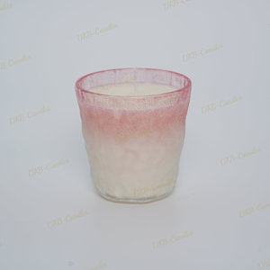 Bougeoir élégant à texture glacée Décoration de maison en cire de soja naturelle - Product Image 5