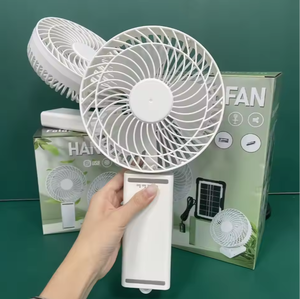 Outdoor Folding Storage Travel Rechargeable Camping Fan Three-speed Portable Household USB Charging <b>Mini</b> Fan with <b>Solar</b> <b>Panel</b> - Product Image 4