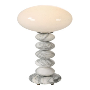 Japanese Wabi Sabi Style Natural Yellow Travertine Table <b>Lamp</b> <b>Led</b> <b>Light</b> Source E26 Bulb Base Switch Control For Living Room - Product Image 4