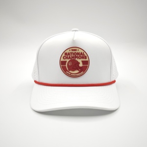 Parche Personalizado con Logotipo, 5 Paneles, Perforado con Láser, Impermeable, Ajustable, con Impresión Digital Dobby Dot, de Secado Rápido, para Golf - Product Image 2