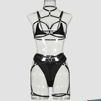 Ensemble de Lingerie Sensuelle Érotique : Soutien-gorge Halter Découpé, Ensemble Sissy Bilizna, Baby Dolls à Bandages Fantaisie