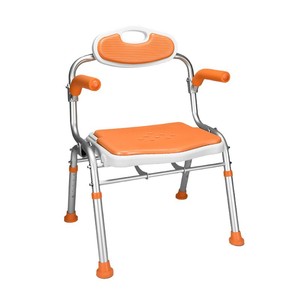Tabouret de douche Fumingkang 75x75x54cm pliable en alliage d'aluminium, chaise de salle de bain antidérapante avec poignées pour la sécurité - Product Image 3