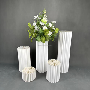 แท่นวางเค้กปาร์ตี้วันเกิดงานแต่งงานโต๊ะกระดาษอะคริลิคพับได้เสาโรมันสี - Product Image 6