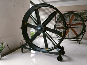 Latest Design Black Color Adjustable Speed Low Noise <b>Super</b> Energy <b>Saving</b> Motor Industrial Size 2m Movable Floor Fans for Church - Product Image 4