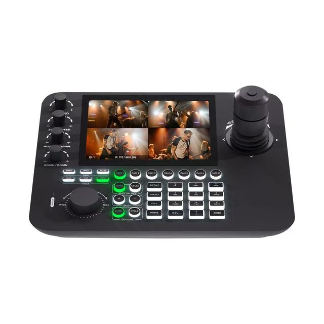 PTZ Camera Control Keyboard with 7inch LCD Display for Streaming Equipment