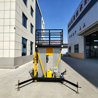 Nouvelle plateforme de travail aérien verticale renforcée en alliage d'aluminium JCPROTECH, élévateur hydraulique pour personnel, stabilisateurs robustes, 560 kg