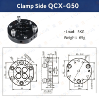 Changeur d'outils automatique rapide LADUNG Robot QCX-R50K 0,5 kg en alliage d'aluminium pour effector final de bras robotique