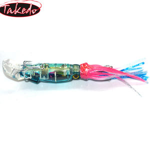 Takedo ปลาหมึกตกปลาทะเลลึก140มม. 40ก. เหยื่อปลอมพร้อมตะขอสามชั้นสำหรับปลาฉลาม - Product Image 3