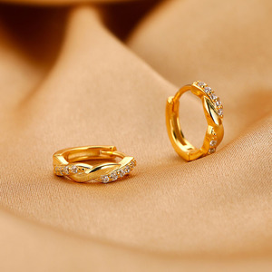Boucles d'oreilles circulaires en argent pour femmes, boucles d'oreilles à aiguille, nouvelle mode 2025, boucles d'oreilles d'été pour femmes - Product Image 4