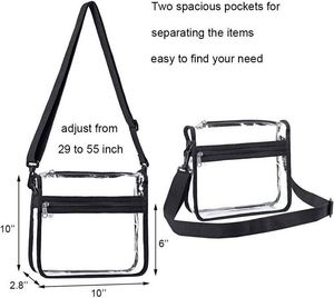 Bolso bandolera transparente personalizado aprobado por el estadio, fabricado en fábrica BSCI - Product Image 5