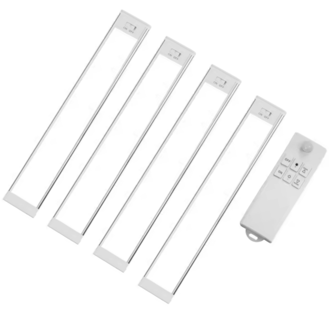 New Arrival 25cm Connectable Indoor Smart Home Lights 3pcs 4pcs 1 Pack Motion Sensor Light for Wardrobe Cabinet Remote Control