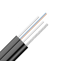 Kabel Serat Optik Kawat Baja Terlilit GALVANIZED GJYXCH 7*0.33mm 1km Harga Pabrik Kabel Drop FTTH 1 2 4 6 8 12 Core G657A