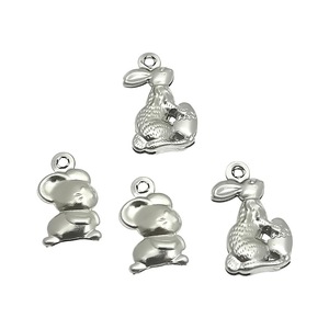 Pendentifs creux en acier inoxydable, formes variées, or et argent, pour la création de colliers, accessoires de bijouterie - Product Image 2