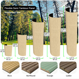 de Panel de Madera Tambor Akupanel Paneles Acústicos de Listones Insonorizados de Madera para Pared Curva con Chapa de Madera - Product Image 2