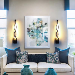 Lampe murale LED d'intérieur pour décoration de <span class=keywords><strong>maison</strong></span> moderne <span class=keywords><strong>Guirlande</strong></span> de vacances en forme d'ondes lumineuses en aluminium - Product Image 4