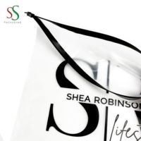 Sacs d'emballage personnalisés en plastique avec logo SS pour vêtements, sacs à fermeture éclair, sacs anti-poussière, enveloppes pour vêtements