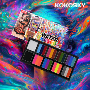 อุปกรณ์เพ้นท์ร่างกายสำหรับผู้ใหญ่และเด็กแบบมืออาชีพพร้อมด้วยใบหน้าและสีธรรมชาติของพืชสำหรับศิลปะเปลือยและการออกแบบผ้าใบ - Product Image 1