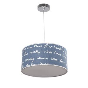 Colgante LED 2xE27 azul y blanco, dimensiones 35x35 cm, ideal para iluminación decorativa y ambiental en espacios modernos. - Product Image 1