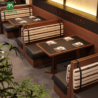 Canapés et tables en bois de style chinois personnalisés, de luxe et modernes, pour hôtels, restaurants et cafés.
