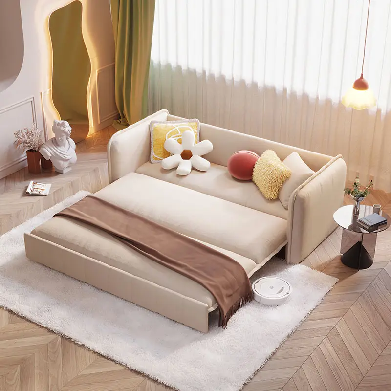 आरामदायक minimalist सोफे कमरे में रहने वाले multifunction के डबल तह चारपाई बिस्तर सोफे
