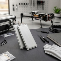 Batterie lithium-ion semi-solide 3,7 V 55 Ah, cellule NCM 811 en pochette pour UAV FPV VTOL
