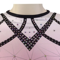 Nouveaux uniformes de pom-pom girl roses à la mode à manches longues respirant ligne latérale filles et adultes pour la danse