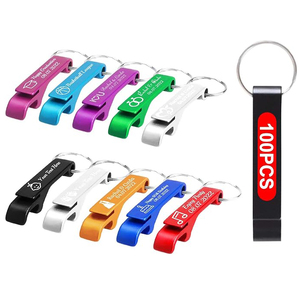 Cá nhân hoá tùy chỉnh mở chai Keychain số lượng lớn Đảng ủng hộ đám cưới với logo văn bản khắc tùy chỉnh kim loại mở chai Quà Tặng - Product Image 1