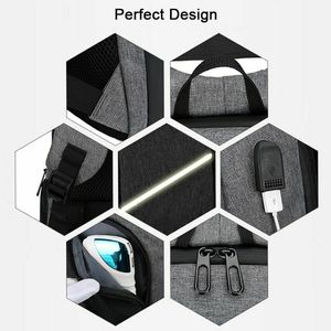 Grande capacità impermeabile antifurto USB porta di ricarica zaino Vintage stile di moda borsa per Laptop per studenti universitari escursionistici - Product Image 5
