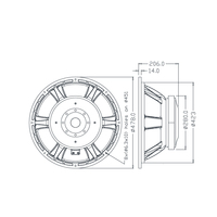 Subwoofer professionnel extérieur HBSOUND HB18-86178 de 18 pouces de haute qualité pour système de basses compact à réflexion acoustique, 1800W, bobine vocale de 5 pouces
