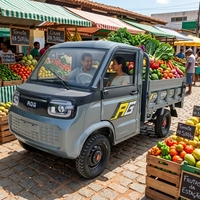 72V 2000W Mini camionnette électrique 1 tonne charge utile Batterie au lithium Cargo Véhicule utilitaire pour entrepôt agricole
