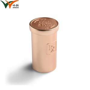 Wholesale Waterproof Custom Logo Cylinder Rose Gold Smart <b>Metal</b> Medicine Pill Box Container - Product Image 2