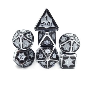 Juego de Dados Metálicos Poliédricos DND en Oferta, con Esquinas Redondeadas, Multifacéticos, <span class=keywords><strong>Serie</strong></span> Geométrica Galaxy, Ecológicos, 7 Piezas, para <span class=keywords><strong>Dungeons</strong></span> & <span class=keywords><strong>Dragons</strong></span> - Product Image 2
