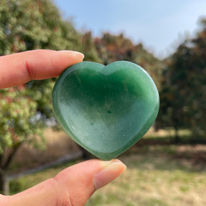 Cuenco de Corazón de Aventurina Verde, Cristal Natural Tallado a Mano, Colección de Decoración para el Hogar con Propiedades Curativas - Product Image 5