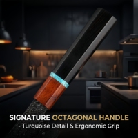 Couteau de chef professionnel japonais à 67 couches en damas avec ensemble de couteaux de cuisine à manche octogonal en bois d'ébène VG10 extra tranchant