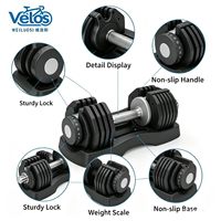 Haltères réglables Velos prêts à être expédiés – Ensemble d'haltères pour la musculation à domicile – Équipement de gym à domicile