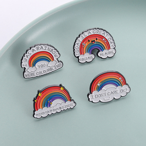 Sming Pins I WAS a RAINBOW Esmalte Pins Custom I DO Not CARE Broches Insignias de solapa Ropa Homosexualidad LGBT Joyería - Product Image 4
