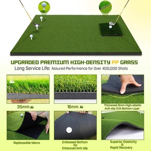 Alfombrilla de Golf 2 en 1 de Repuesto, con Base Texturizada Antideslizante y Engrosada, para Práctica de Trayectoria en Interiores y Exteriores, de PE+EVA - Product Image 4