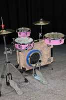 Portable Suitcase Drum Set, Foldable & Movable Jazz Drums, Beginner Performance Percussion Instrument for Adults & Kids