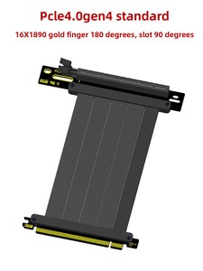 Câble Riser pour Carte Graphique PCIe 4.0 X16, 16 Ports, Montage Vertical, Compatible Séries 30/40, Offrant une Vitesse Maximale Sans Perte PCIe 4. - Product Image 4