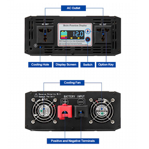 Convertisseur de courant pur sinus <span class=keywords><strong>Easun</strong></span> <span class=keywords><strong>Power</strong></span> <span class=keywords><strong>8000w</strong></span> DC vers AC Convertisseur de courant pour voiture 12v 220v Invertor <span class=keywords><strong>Power</strong></span> 8KW 24V 48V - Product Image 2