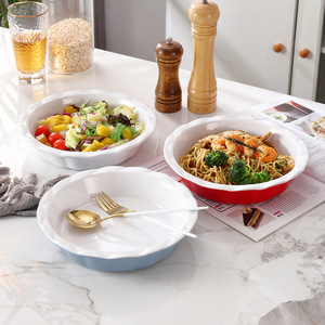 Teglia in Ceramica per Torte e Pizza, Modello per Dolci, Adatta al Microonde, Resistente alle Alte Temperature, Design Moderno, Piatto Fondo - Product Image 4