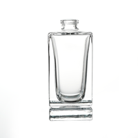 Vente en gros 30ml 50ml 100ml emballage de luxe cristal parfum carré rechargeable fond épais verre vide bouteille de parfum