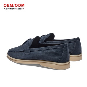 Mocassini da <span class=keywords><strong>uomo</strong></span> di design personalizzati di alta qualità in vera pelle scamosciata Casual di marca popolare stile da passeggio <span class=keywords><strong>scarpe</strong></span> piatte - Product Image 2