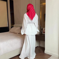 Collection Printemps 2026 : Ensemble Robe Longue Unie à Manches Longues pour Femme avec Traitement Infroissable – Élégant et Confortable