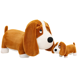 Peluche de Perro <span class=keywords><strong>Basset</strong></span> Hound con Doble Pantalla Lateral, Cara Cansada Realista, Juguete de Peluche Lavable para Niños y Colección de Adultos - Product Image 2